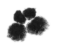 PLAFOPE 4pcs Afro Puff Hair Bun with Clips Lightweight Synthetic Curly Hair Extensions for Little Dress Up Themed Parties Role Play Comfortable and Easy Styling Accessories