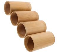 PLAFOPE 4pcs Bamboo Cupping Cups Set for Therapeutic Purposes, Reusable Chinese Cupping Tools Simple and Effective Design, Sturdy Bamboo Material for Acupressure Massage