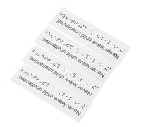 PLAFOPE 4Pcs Braille Label Boards Portable Plastic Braille Signs for Visually Impaired Accessibility Blinder Signage for Equal Access and Social Inclusion