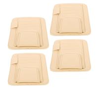 PLAFOPE 4PCS Car Sun Visor Organizer Pouch Set with Sunglasses Holder, Multi-Pocket Document and Card Clip, Auto Interior Visor Storage for SUV and Truck, Beige