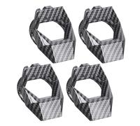 PLAFOPE 4pcs Carbon Fiber Push Start Button Cover, Car Ignition Switch Protective Caps for Engine Start Stop, Decorative Interior Trim for Vehicle Dashboard
