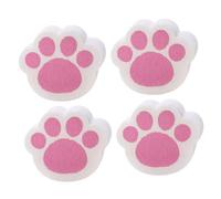 PLAFOPE 4pcs Cat Claw Shaped Sponge Cleaner for Bathroom Mirror Scrubbing Gentle Non Damaging Scrub Pads Reusable Lightweight Glass Wiper for Dressing and Washroom Cleaning