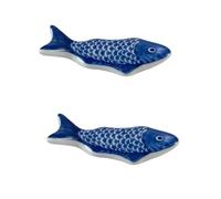 PLAFOPE 4pcs Ceramic Chopstick Rest Fish Design Chopsticks Stand for Tableware for Home Restaurant and Hotel Use Keep Utensils Clean and Organized