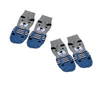 PLAFOPE 4pcs Dog Socks for Puppies Non-slip Breathable Cotton Pet Socks to Keep Paws Clean and Warm for Indoor and Outdoor Use