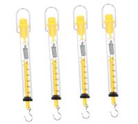 PLAFOPE 4Pcs Dual Labeled Newton Meter Spring Scale Set Mechanical Tubular Hanging Scale Cylinder Hook 2.5kg Spring Balance for Physics Experiment and Teaching