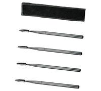 PLAFOPE 4pcs Eyelash Combs and Eyebrow Mascara Wands Storage Pouch Professional Lash Brushes for Makeup Application Travel and Beauty Salon Use