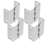 PLAFOPE 4pcs Four-fold Hinges Folding Flip Hinge Stainless Steel 4-Hole 180-degree Folding Silent Operation for Furniture in Compact Areas