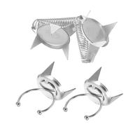 PLAFOPE 4pcs Glaze Dipping Tongs Glazed Clamp Jewelry Clamp Clay Glaze Clip Fingertip Dipping Clips Pottery Ceramics Clay Tool Tongs Glazing Tools Pottery Silver