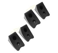 PLAFOPE 4pcs Heavy-duty Rubber Wheel Chocks Car Stopper Blocks Anti-slip Vehicle Safety Wheel Alignment Ramp Lightweight for Trailer