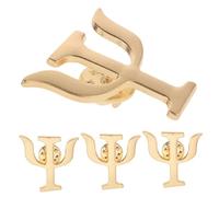 PLAFOPE 4pcs Letter Brooch Pins Psychologist Brooch Elegant Stylish Alloy Decorative Versatile Use for Female Psychologists Office School