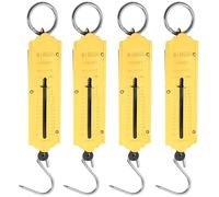 PLAFOPE 4pcs Luggage Scale Hanging Spring Scale Iron 0-25kg Reading Easy to Carry for Fishing and Traveling