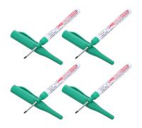 PLAFOPE 4pcs Mechanical Carpenter Pencil with Long Nib and Refillable Structure, Oil Based Quick-drying Marker for Woodworking and Concrete, Vivid Pigment Permanent Marker for Architect