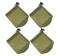 PLAFOPE 4pcs Nylon Water Resistant Drawstring Bags for Raincoat and Rain Gear Storage, Lightweight Camping Stuff Sacks round Bottom, for Outdoor Travel Organisation