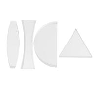 PLAFOPE 4pcs Physics Teaching Optical Lens Set - Convex, Concave, Semicircular Equilateral Triangle Acrylic Lenses for Science Education and Light Experiments