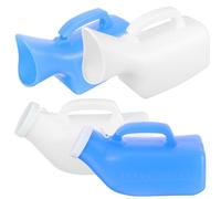 PLAFOPE 4pcs Portable Urinal Toilet for Adults Convenient Reusable Urine Bottle Thickened for Household Elderly Use and Outdoor Travel