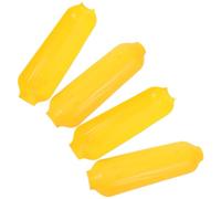PLAFOPE 4pcs Reusable Corn Serving Tray Set in Yellow with Corn Modelling for Serving Snacks and Table Decor the Cob Dishes for Appetizer Presentation