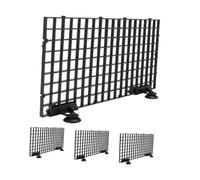 PLAFOPE 4pcs Small Black Fish Tank Dividers with Plastic Grid Isolation Boards and Clips Aquarium Fish Divider Mesh Filter Tray for Bottom Filtration