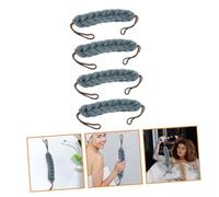 PLAFOPE 4pcs Stretchable Bathing Back Scrubber with PE Mesh Net Gentle Exfoliating Body Wash Strap for Shower Long Design for Reach Areas Deep Skin Cleaning for Men and Women