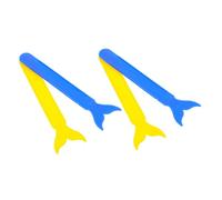 PLAFOPE 4pcs Whale Fish Tail Pediatric Plastic Tongue Depressors Oral Muscle Trainer Sticks for Tongue Exercise Safe Soft Material Cute Design
