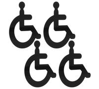 PLAFOPE 4pcs Wheelchair Disabled Sign Restroom Sign Acrylic Easy to Install Simple to Operate for Guests to Get to The Toilet