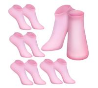 PLAFOPE 5 Pairs Silicone Moisturizing Foot Socks for Women Soft Elastic Gel Socks for Dry Cracked Feet Reusable Non-Slip Care Moisturizing for Spa and Overnight Use