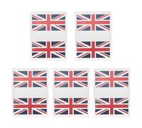 PLAFOPE 5 Sets of National Sports Match Stickers Featuring British Flag Face Decals, Safe to Skin, Waterproof Paper and PVC Material, for Football Match Fans and Body Decoration