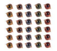 PLAFOPE 50Pcs 16Mm Brown Double Eyelid Crochet Safety Eyes with Washers for Stuffed Animals Plush Dolls DIY Craft Eyeballs for Amigurumi Making