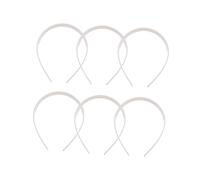 PLAFOPE 50pcs DIY Plastic Hair Bands for Women and Girls, Elastic Range and Practical Plain Headbands, Simple White Hair Accessories Suitable for School and Wedding