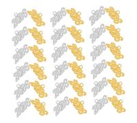 PLAFOPE 50pcs Graduation Cap Tassel Charms Gold Silver Year Number Pendants for Jewelry Making and Decorations Elegant Academic Success Accessories for DIY Crafts