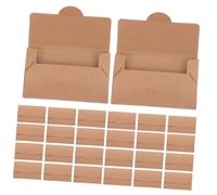 PLAFOPE 50PCS Kraft Paper Card Sleeves Key Card Holders with Magnetic Strip Protection Hotel Keys Thick Envelopes