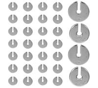 PLAFOPE 50pcs Laboratory Slotted Weights Set 375g Total 5g and 10g Metal Physics Masses for Teaching and Research, Science Lab Weights for Educational Experiments
