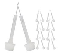 PLAFOPE 50pcs Nail Art Fine Drawing Tools Nail Art Brush for Fine Lines 1.97x0.39x0.39in Soft Bristles Precise Application White Gel Polish Design Pen for At-home Use Beauty Kit