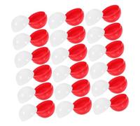 PLAFOPE 50Pcs Plastic Round Capsules for Vending Machines Empty Ball Containers Red and White Bulk Candy Storage for Parties Easter Weddings Showers