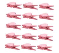 PLAFOPE 50pcs Wooden Heart-Shaped Binder Paper Clips Wire Memo Clips for Photos Notes Document Organization Pink Office Stationery and Versatile Paper Holders