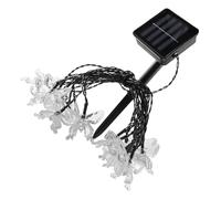 PLAFOPE 5m Solar Powered Butterfly String Lights Colorful LED Yard Lights with Multiple Lighting Modes for Holiday Party