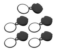 PLAFOPE 5Pcs 5X Foldable Portable Magnifying Glass for - Handheld Mini Reading Magnifier for Outdoor Exploration, Map Viewing, and Hobby Observation