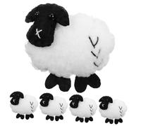 PLAFOPE 5pcs DIY Wool Felt Sheep Decorations for Keychains Soft Felting Materials for Handmade Crafts Small Sheep Felt Hairpin and Decor Accessories