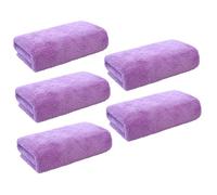 PLAFOPE 5pcs Facial Towel Washcloth for Women Makeup Remover Microfiber in Close Edge Design for Daily Use