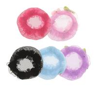 PLAFOPE 5pcs Hair Accessories Hairnets Floral Design Elastic Band Creating Neat and Secure Buns Polyester for Nurses Hotel Staff Gymnastics Performance