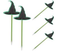 PLAFOPE 5pcs Halloween Party Favor Ballpoint Pen For Kids Witch Hat Pens Toys Goodie Bag Stuffers Fillers Tricking Or Treat School Classroom Reward