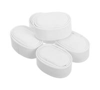 PLAFOPE 5pcs Mini Watch Winder Pillow Set Small Carbon Fiber Watch Cushion Inserts with Pu Leather Case White Ring Cushion Holder