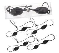 PLAFOPE 5Pcs Multi-function Laser Safety Eye Goggles with Headband for UV LED Infrared Light Protection Opaque PVC Eye Covers for Beauty Skin Care and Light Therapy