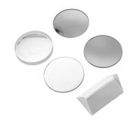 PLAFOPE 5pcs Optical Lens Set Biconvex and Concave Lenses for Physics Experiments Scratch-resistant Magnifying Glass Kit for Reading Solar Heating Jewelry Watch Repair and Science