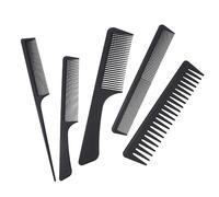 PLAFOPE 5pcs Professional Carbon Fiber Comb Detangling Hair Brush for Women Men Wide Toothed Comb for Curly Hair Home Salon Barber Hairdressing Brush