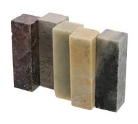 PLAFOPE 5pcs Rectangular Chinese Seal Stone for Carving and Small Decorative Crafts, Engraved Tool Made of Sturdy Stone, for Calligraphy Seal and Crafting Practice
