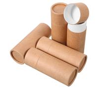 PLAFOPE 5pcs round Cylinder Kraft Paperboard Tubes for Essential Oil Bottle Packaging, Excellent Sealing and Impact Protection, Stylish Simple Design for Home Use or Office Storage