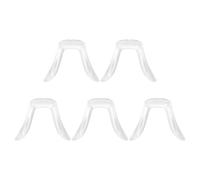 PLAFOPE 5pcs Silicone U Shaped Nose Pad for Eyeglasses and Sunglasses with Screw-in Bottom Anti-Slip Soft Nose Pads for Adults