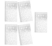 PLAFOPE 5pcs Stainless Steel Drawing Stencils Reusable DIY Craft Templates for Art Scrapbooking Home Decor and Journal Stenciling with Versatile Basic Sign Designs
