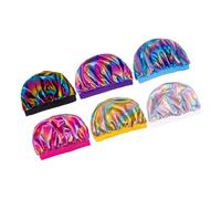 PLAFOPE 6 Pack Boys and Girls Silk Sleep Bonnet Baby Bucket Hat for Girls Elastic Headband for Bathing Sleep Waterproof Silk Hood for Night Non-slip Design