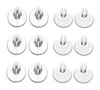 PLAFOPE 6 Pairs Transparent PU Split Pads for Flops Gel Silicone Foot Heel Wear Soft Cushions for Women Men Breathable Non Slip Inserts for Sandals